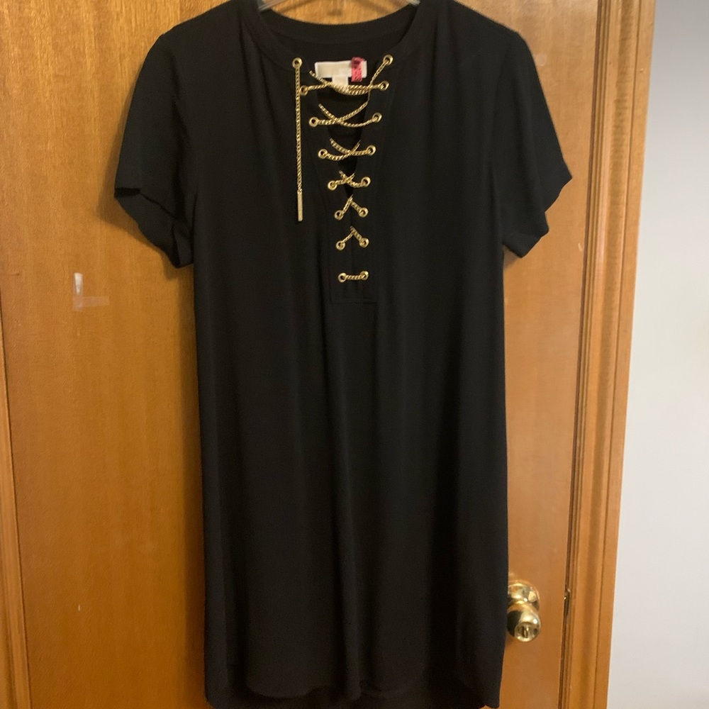 Michael Kors dress with gold chain detail in sz M